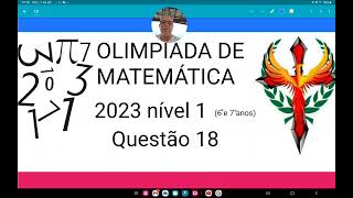 Olimpíadas de matemática 2023, nível1, questão18, Uma formiga percorreu o trajeto indicado na figura