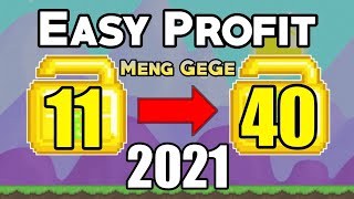 CARA PROFIT TERMUDAH DENGAN MODAL 11 WL (EASY PROFIT) 2021?!! | GROWTOPIA INDONESIA