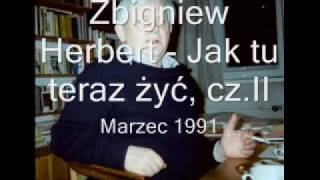 Zbigniew Herbert czyta wywiad  udzielony A.T.Kijowskiemu, (cz.II/II)