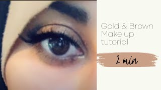 Gold and Brown Make up tutorial