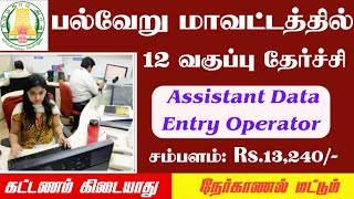 tamilnadu government data entry jobs 2024 | data entry operator jobs 2024 in tamil | tnjobs 2024