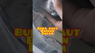 cara bongkar spakbir belakang honda revo absolute