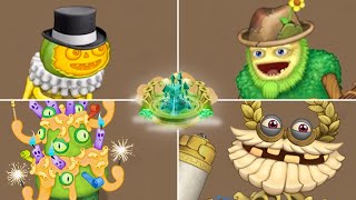 Gold Island - All Monsters Sounds & Animations | My Singing Monsters 4.0