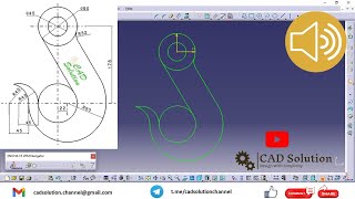 Catia Sketcher Tutorial || Hook Drawaing