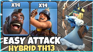 Unstoppable Th13 | 15 Miner with 15 Hog + 3 Rage Spell Attack  Th13 Hybrid Qc