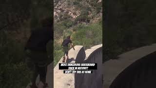 Cliff Skateboarding 😱 Most Dangerous ollie in history? Don’t try this please ⚠️ #shorts