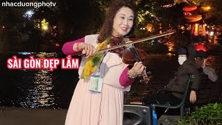 Cụ còn trẻ lắm các cháu à 🤩 SÀI GÒN ĐẸP LẮM - Hòa Tấu #streetmusic