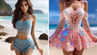 100+ New Crochet Beach Dress Designs 🤩|✨💡