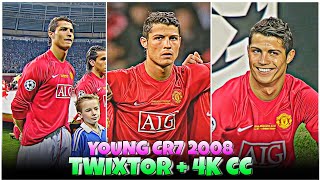 Cristiano Ronaldo 2008 - Best 4k Clips + CC High Quality For Editing 🤙💥 #part11