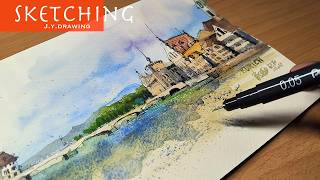 Sketch Zurich Effortlessly With Simple Watercolor