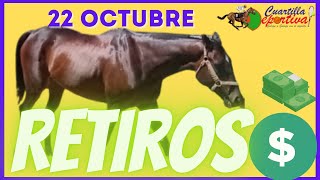 🏇✔️🏇🏾RETIROS Caballos💲del MARTES 22 octubre en el V Centenario🏇🏾💲10.6 millones💲en el poolpote💲