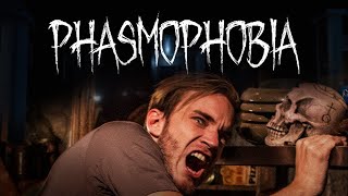 Pewdiepie Livestream Phasmophobia | feat. Jacksepticeye, CinnamonToastKen, Gabsmolders [Full stream]