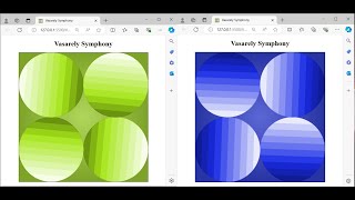 Using HTML, SVG and JavaScript to create a design inspired by Victor Vasarely's Symphony in Blue