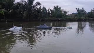 Rcboat yacht, Frigate and Tug.