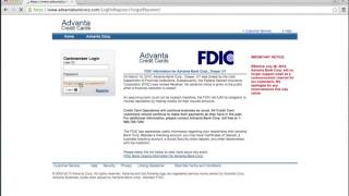 Advanta Bank Online Banking Login Instructions