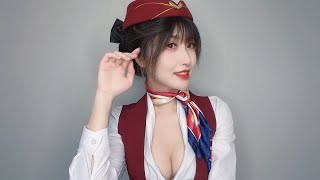 空姐角色扮演哄睡Air hostess helps you relax on airplane ✈️ (Role play ASMR)