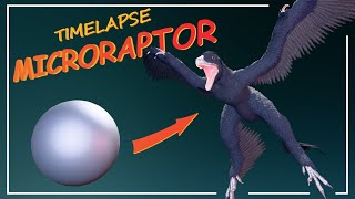 Timelapse of Microraptor 3D Model Creation for the 3D Dinopedia App