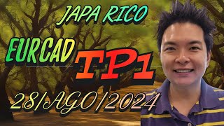 MEMBROS: UPDATE EURCAD TP1 - FOREX PVSRA AO VIVO COM JAPA RICO 28/AGO/2024