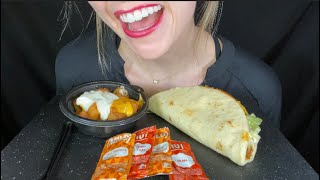 ASMR TACO BELL - CHEESY GORDITA CRUNCH, FIESTA POTATOES (no talking, eating sounds) | kakes-ASMR