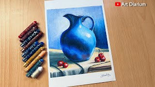 Beautiful Still Life Drawing with Oil Pastels | Easy Tutorial Step-by-Step