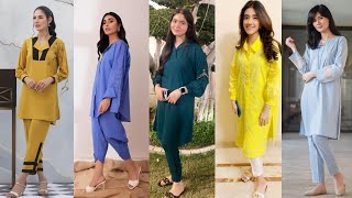 Simple casual suit | basic trouser shirt | basic suits detailing | simple lawn dresses | lawn kurti