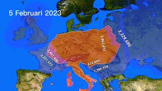 World War III Every Day With Army Sizes