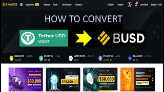 Binance - How to convert usdt to busd using mobile app