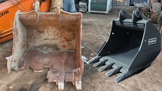 Excavator broken bucket restoration || how to renew broken buckets || jktechnology