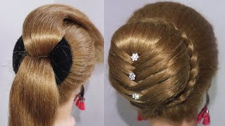 Easy simple wedding bun hairstyle | Cute hairstyles | quick bun hairstyles for for long hair