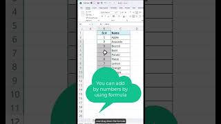 How to add dynamic serial numbers in excel #excelforbeginners #excelworld #excelformulas