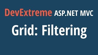 DevExtreme ASP.NET MVC Grid: Filtering