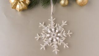 Большая снежинка!!! DIY BEADED SNOWFLAKE