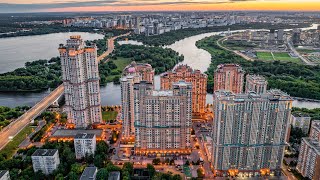 Щукино. ЖК Алые Паруса. Москва [Drone 4K 60fps]