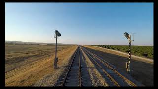 Freight train cab view from Ashdod to Dimona 5 times faster