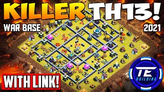 BEST NEW TH13 WAR BASE in 2021 ! Town Hall 13 Anti 3 Star Layout with copy link