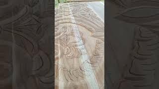 wood carving bed