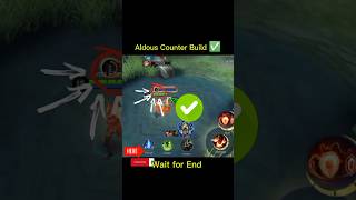 Aldous Counter Build Tutorial Mobile legends #ml2b #aldous #shorts #tutorial