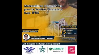 MATEMÁTICAS Y ESTADÍSTICA PARA LA GESTIÓN FINANCIERA BAJO IFRS