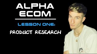 LESSON 1: Product Research