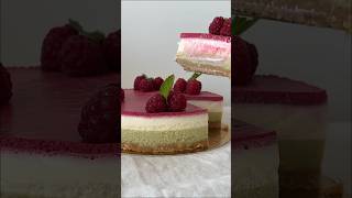 Pistachio-Raspberry mousse cake 🍰 #food #moussecake #pistachiocake #raspberrycake #cakerecipe