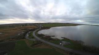 Watten Loch, Caithness, Scotland. Aerial video