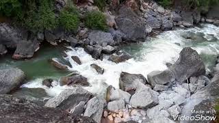 Hiking down Bear River near Historic Bridge