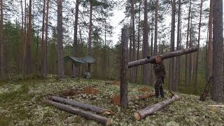 СТРОЙКА В ТАЙГЕ. ХИЖИНА ОХОТНИКА В ГЛУШИ. РЫБАЦКИЙ БАЛАГАН. ИЩУ МЕСТО ПОД СТРОЙКУ. СЛОЖНЫЙ ПУТЬ