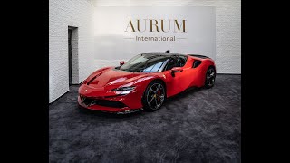 [2021] NEW FERRARI SF90 STRADALE ASSETTO FIORANO ROSSO CORSA Walkaround by AURUM International [4K]