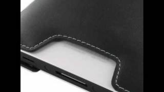 PDair Leather Case for Samsung Galaxy Tab GT-P1000 - Vertical Pouch Type (Black)