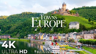 Europe Towns 4K • Scenic Relaxation Film with Peaceful Relaxing Music and Nature Video Ultra HD