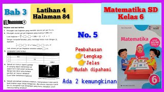 5 | Latihan 4 Halaman 84 No. 5 Matematika Kelas 6 Kurikulum Merdeka Bab 3 Erlangga #nuraqidah