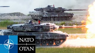 Powerful US and German Army Tanks in Action: NATO Live Fire Exercise in Poland