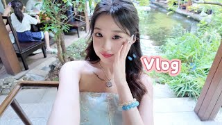 Vlog｜在中式茶院听太阳雨~治愈的下午/自律健身/pocket3记录生活