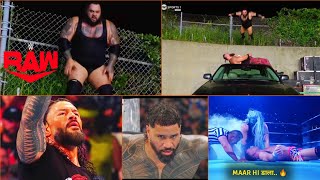 'Ye KYa tha.. 🔥' Braun & Reed Destroys CAR ! Roman Not Coming ! JEY Champion - WWE Raw Highlights*